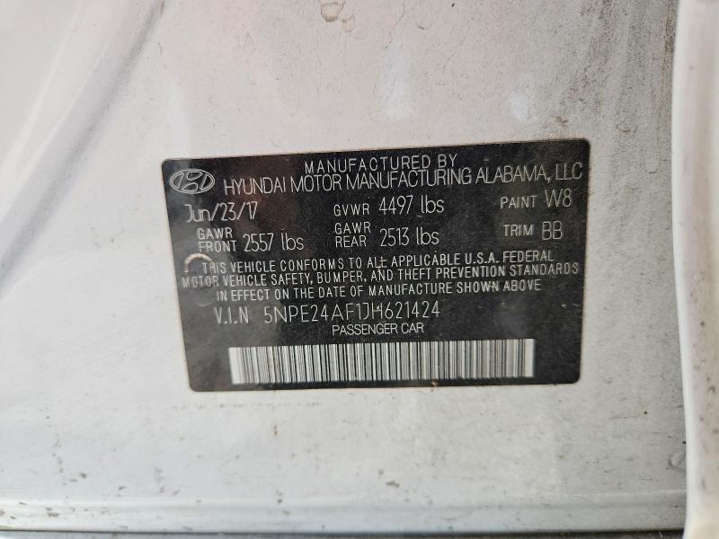 Продажа на аукционе авто 2018 Hyundai Sonata, vin: 5NPE24AF1JH621424, номер лота: 59975676