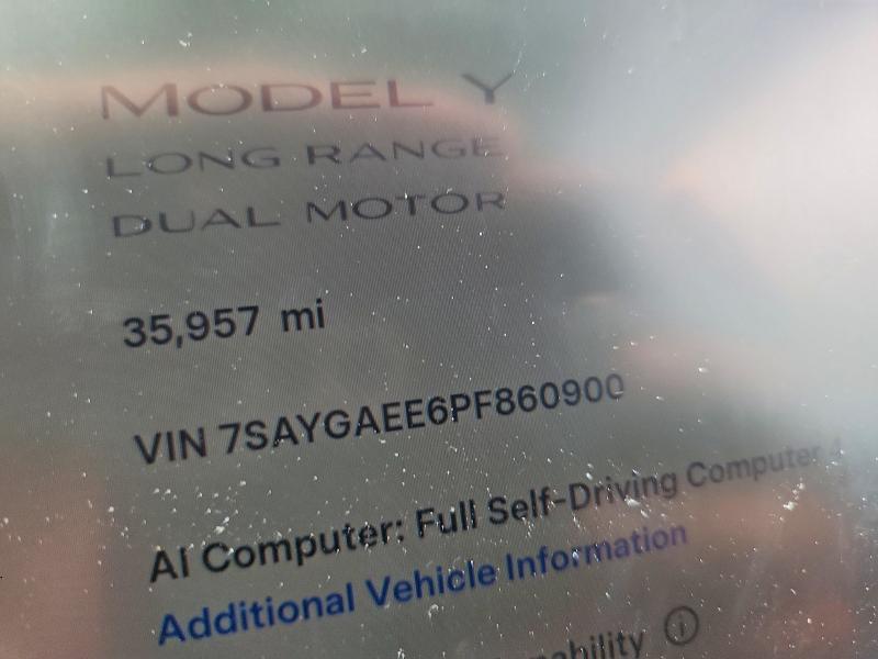 Продажа на аукционе авто 2023 Tesla Model Y, vin: 7SAYGAEE6PF860900, номер лота: 61136016