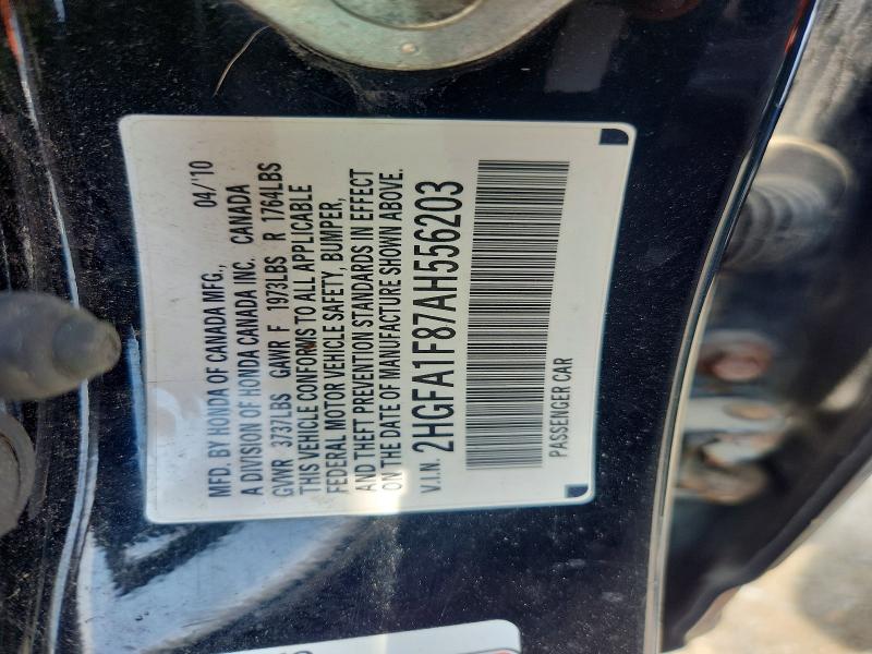 Aukcja sprzedaży 2010 Honda Civic, vin: 2HGFA1F87AH556203, numer aukcji: 59717806