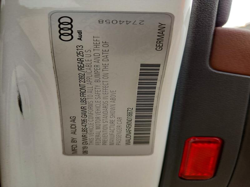 Продажа на аукционе авто 2019 Audi A4, vin: WAUDNAF45KN018872, номер лота: 61043486