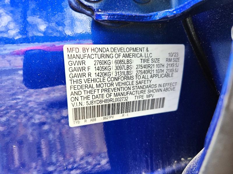 Продаж на аукціоні авто 2024 Acura Mdx, vin: 5J8YD8H89RL002732, номер лоту: 62021716