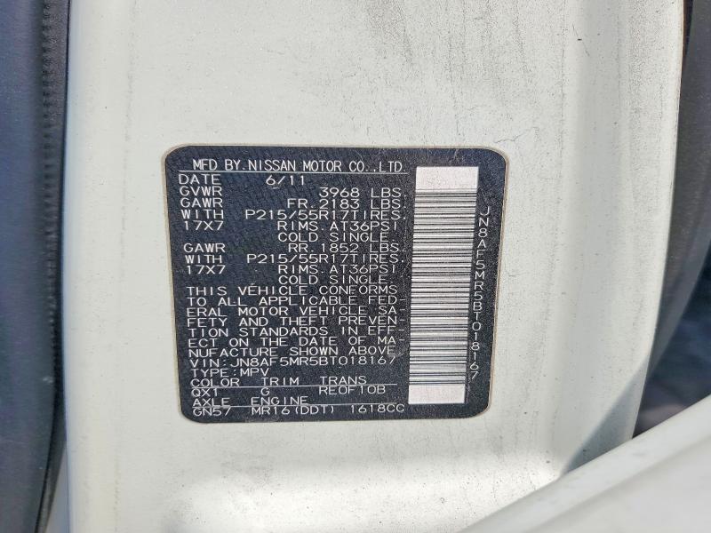 Aukcja sprzedaży 2011 Nissan Juke, vin: JN8AF5MR5BT018167, numer aukcji: 60426406