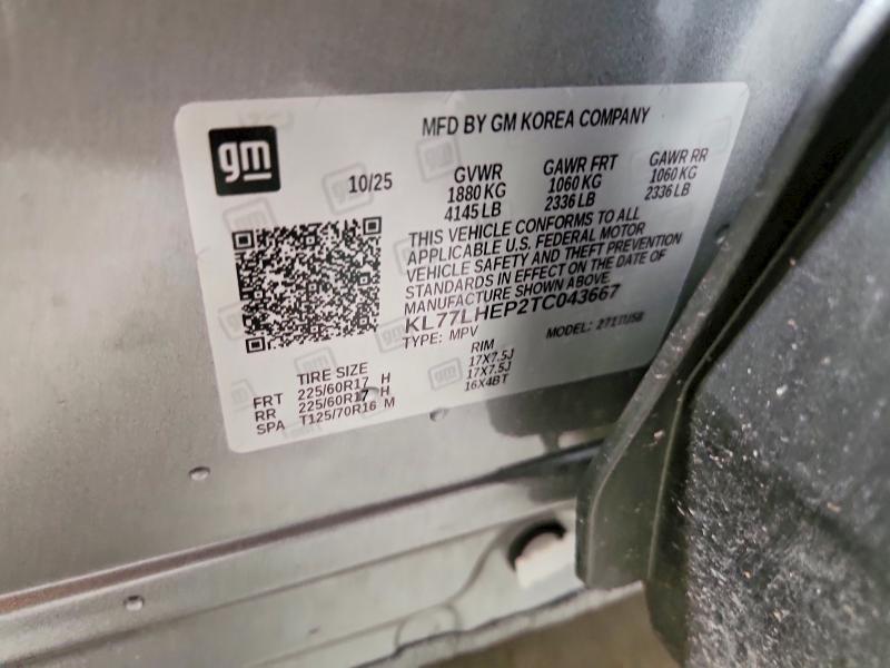 61350906 :رقم المزاد ، KL77LHEP2TC043667 vin ، 2026 Chevrolet Trax مزاد بيع
