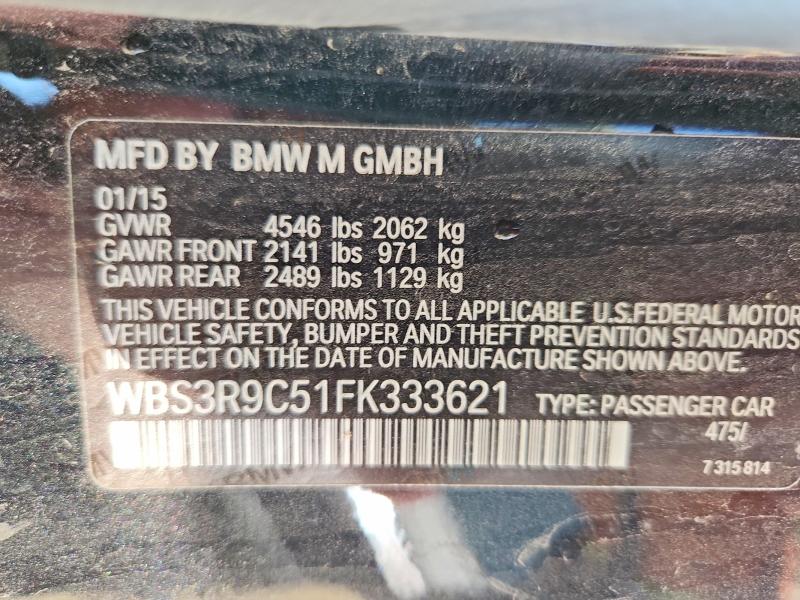 Aukcja sprzedaży 2015 Bmw M4, vin: WBS3R9C51FK333621, numer aukcji: 59308256