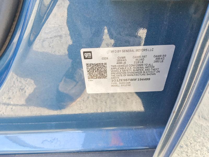 57946646 :رقم المزاد ، 1G1ZE5ST8RF194499 vin ، 2024 Chevrolet Malibu مزاد بيع