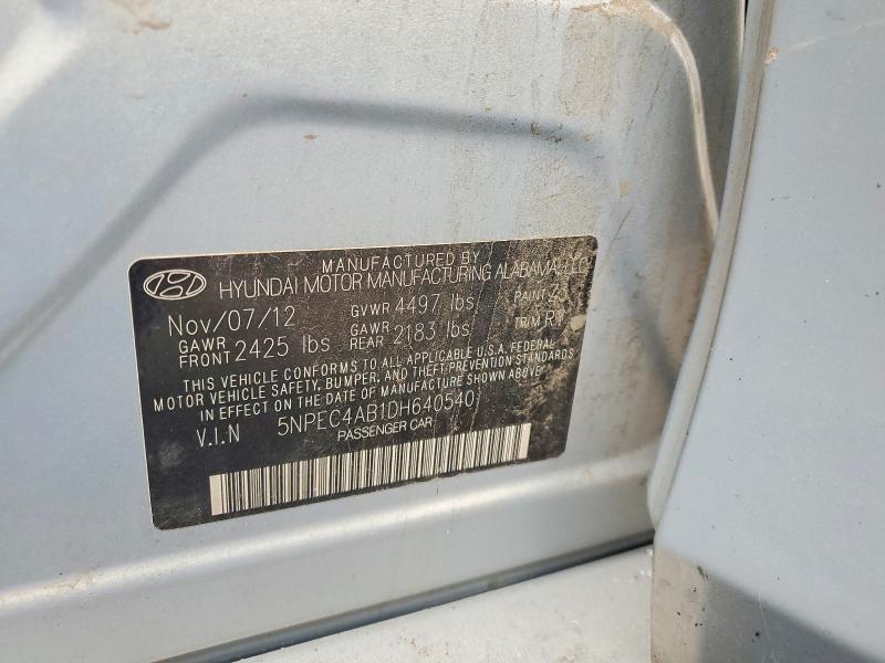 Продаж на аукціоні авто 2013 Hyundai Sonata, vin: 5NPEC4AB1DH640540, номер лоту: 62648076