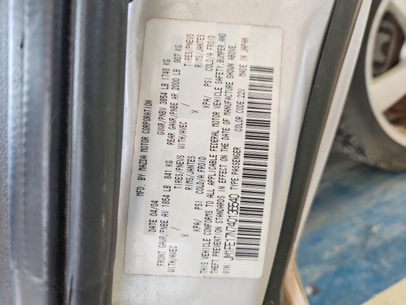 Продаж на аукціоні авто 2004 Mazda Rx8, vin: JM1FE17N740136540, номер лоту: 58963796