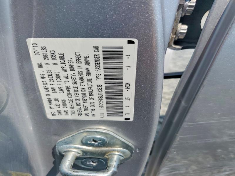 Продажа на аукционе авто 2010 Honda Accord, vin: 1HGCP2F89AA183638, номер лота: 62105446