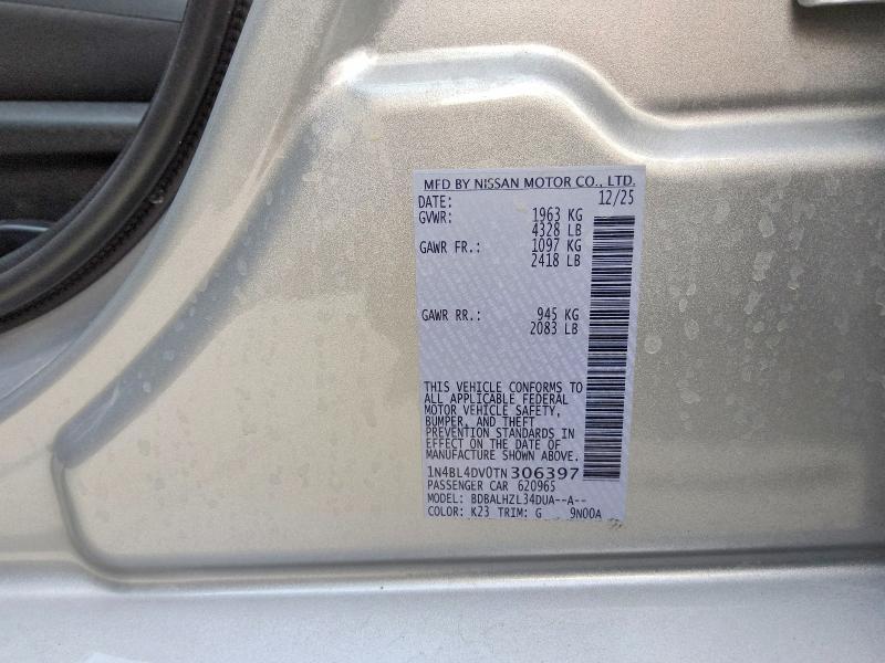 Aukcja sprzedaży 2026 Nissan Altima, vin: 1N4BL4DV0TN306397, numer aukcji: 62051116