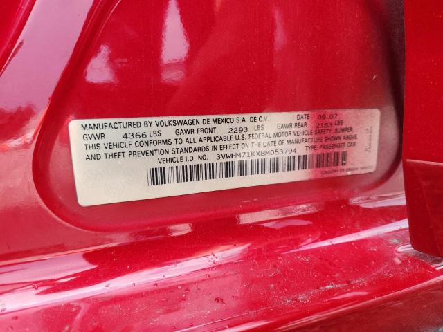 Aukcja sprzedaży 2008 Volkswagen Jetta, vin: 3VWHM71KX8M053794, numer aukcji: 61697136