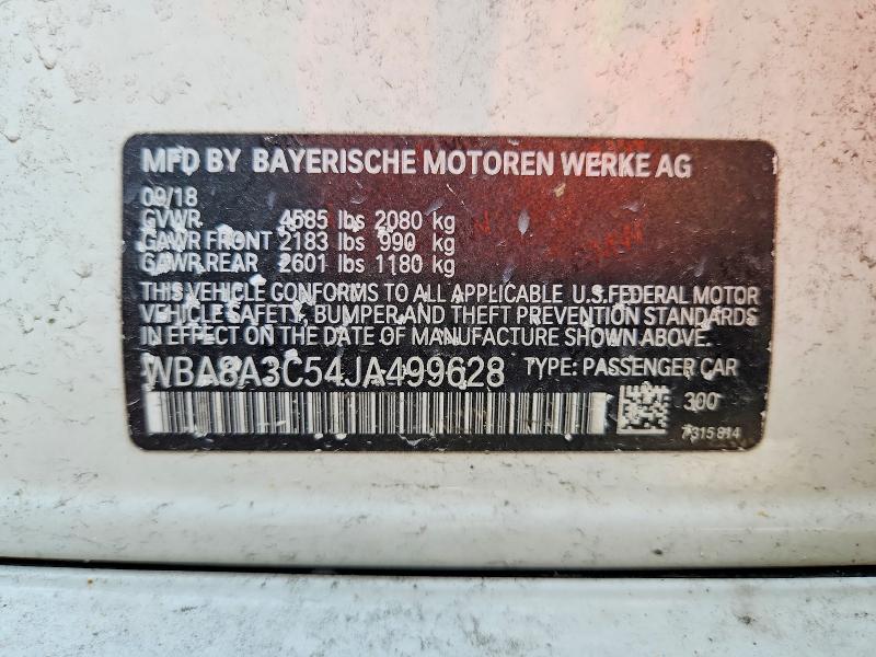 Продажа на аукционе авто 2018 Bmw 320, vin: WBA8A3C54JA499628, номер лота: 62432726