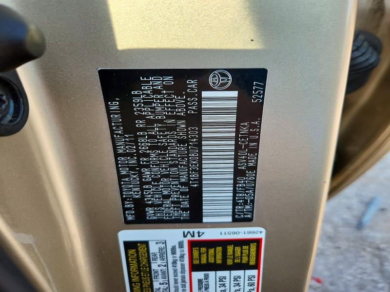 2011 Toyota Camry მანქანა იყიდება აუქციონზე, vin: 4T1BF3EK0BU714303, აუქციონის ნომერი: 60593936