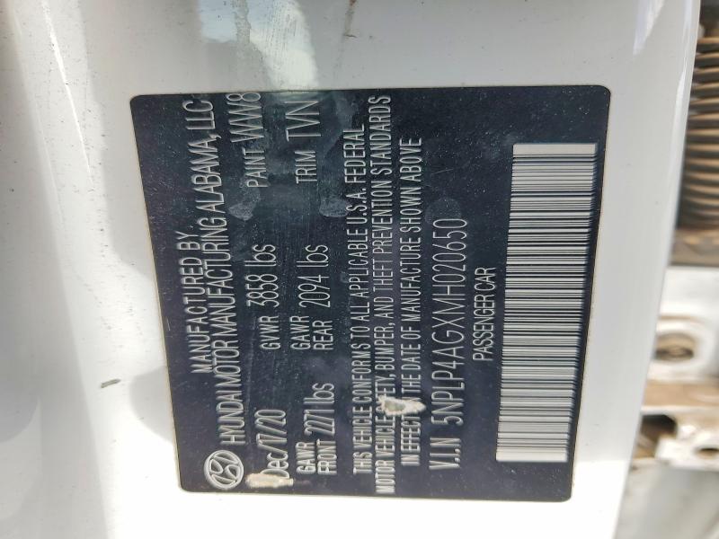 Aukcja sprzedaży 2021 Hyundai Elantra, vin: 5NPLP4AGXMH020650, numer aukcji: 62349246