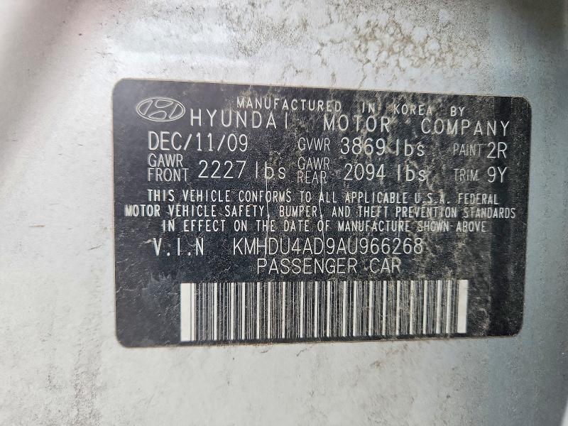 Продаж на аукціоні авто 2010 Hyundai Elantra, vin: KMHDU4AD9AU966268, номер лоту: 62505896