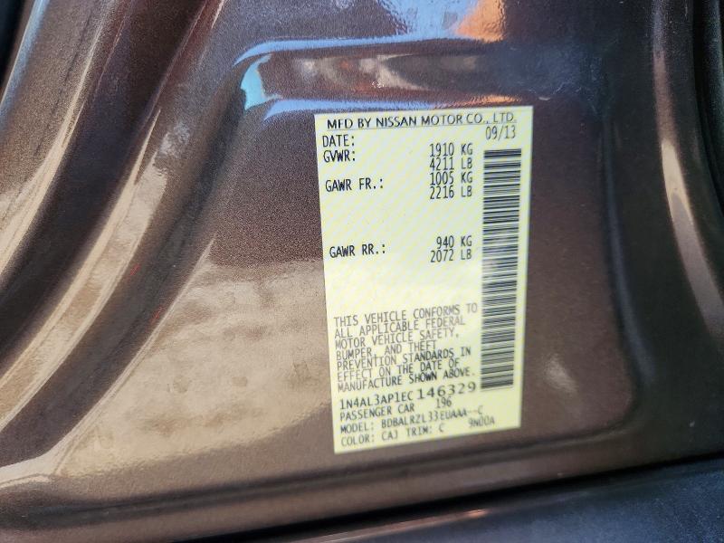 Продажа на аукционе авто 2014 Nissan Altima, vin: 1N4AL3AP1EC146329, номер лота: 60262606