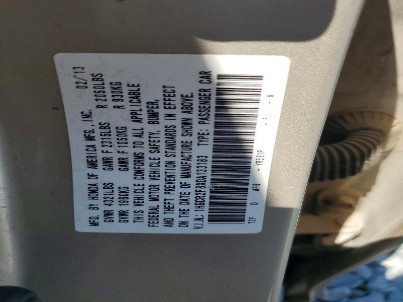 Aukcja sprzedaży 2013 Honda Accord, vin: 1HGCR2F8XDA133183, numer aukcji: 60240546