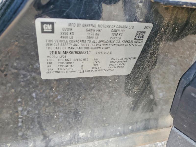 Aukcja sprzedaży 2013 Gmc Terrain, vin: 2GKALMEK6D6356810, numer aukcji: 60853016