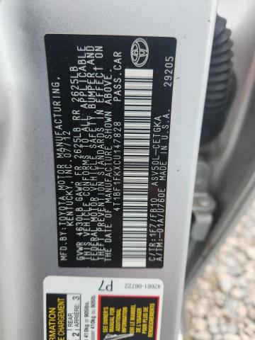 Aukcja sprzedaży 2012 Toyota Camry, vin: 4T1BF1FKXCU147828, numer aukcji: 61968606