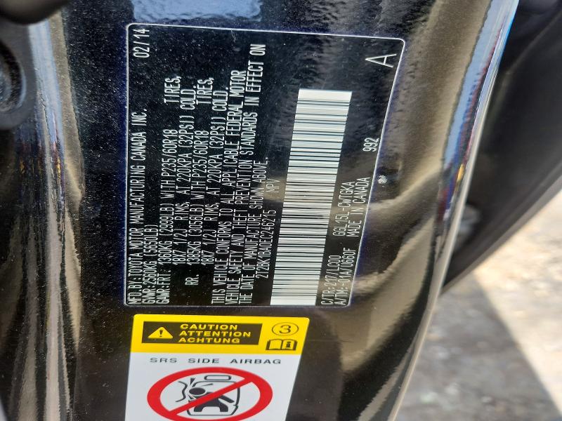 60233166 :رقم المزاد ، 2T2BK1BA0EC246215 vin ، 2014 Lexus Rx 350 مزاد بيع