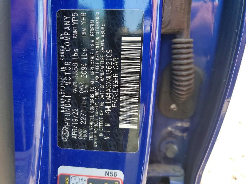 Продаж на аукціоні авто 2022 Hyundai Elantra, vin: KMHLM4AGXNU362109, номер лоту: 61473956