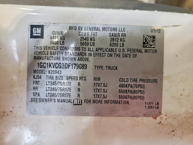2013 Chevrolet Silverado მანქანა იყიდება აუქციონზე, vin: 1GC1KVCG3DF179089, აუქციონის ნომერი: 62463076