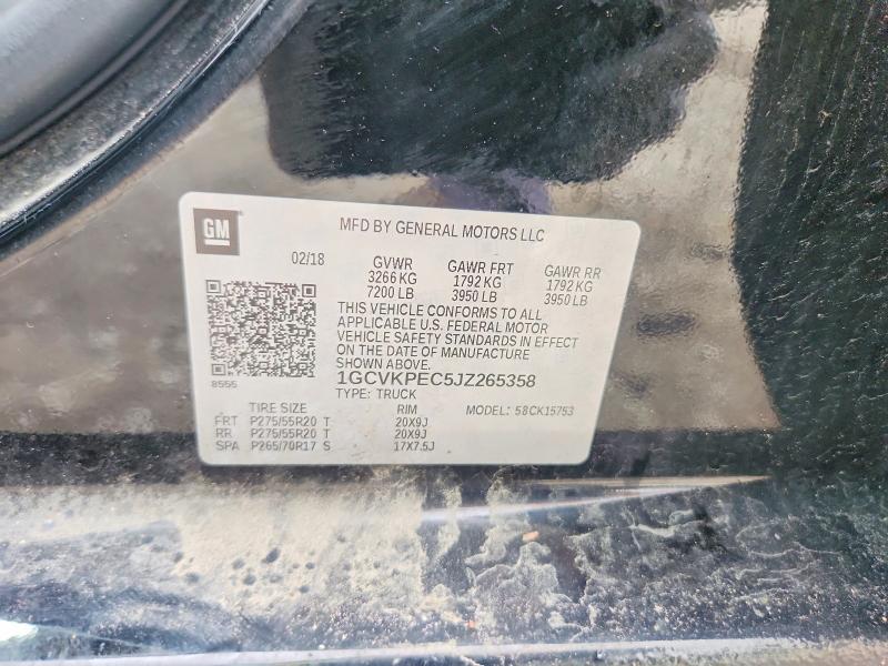 Aukcja sprzedaży 2018 Chevrolet Silverado, vin: 1GCVKPEC5JZ265358, numer aukcji: 63498946