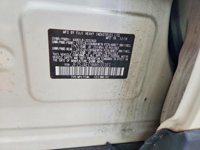Aukcja sprzedaży 2017 Subaru Forester, vin: JF2SJAEC9HH530383, numer aukcji: 59911506