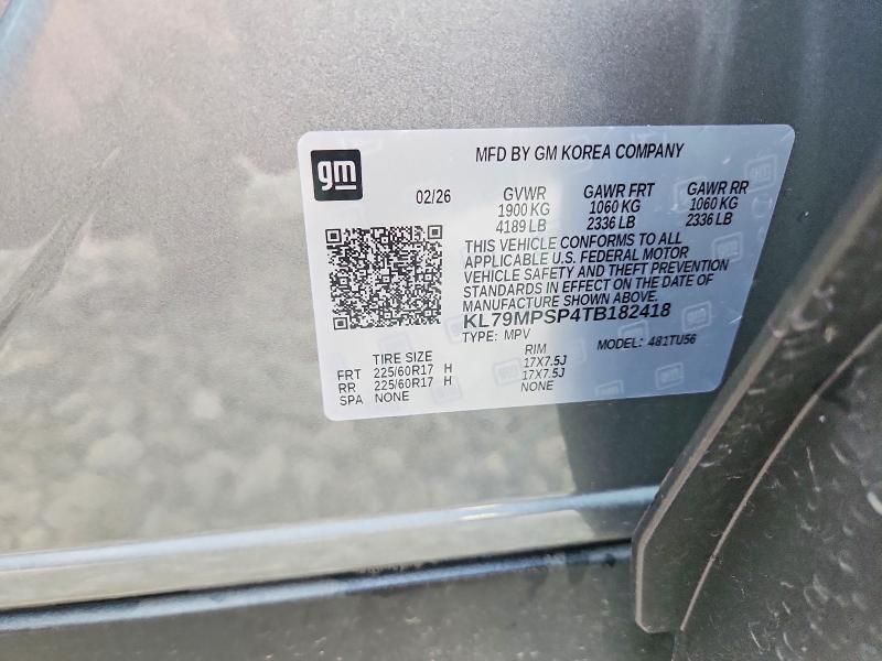 Продажа на аукционе авто 2026 Chevrolet Trailblazer, vin: KL79MPSP4TB182418, номер лота: 61535226