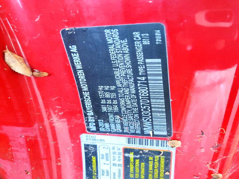 Продаж на аукціоні авто 2013 Mini Cooper, vin: WMWSU3C57DT680714, номер лоту: 59376426