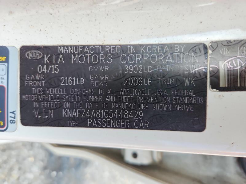 Aukcja sprzedaży 2016 Kia Forte, vin: KNAFZ4A81G5448429, numer aukcji: 61953036