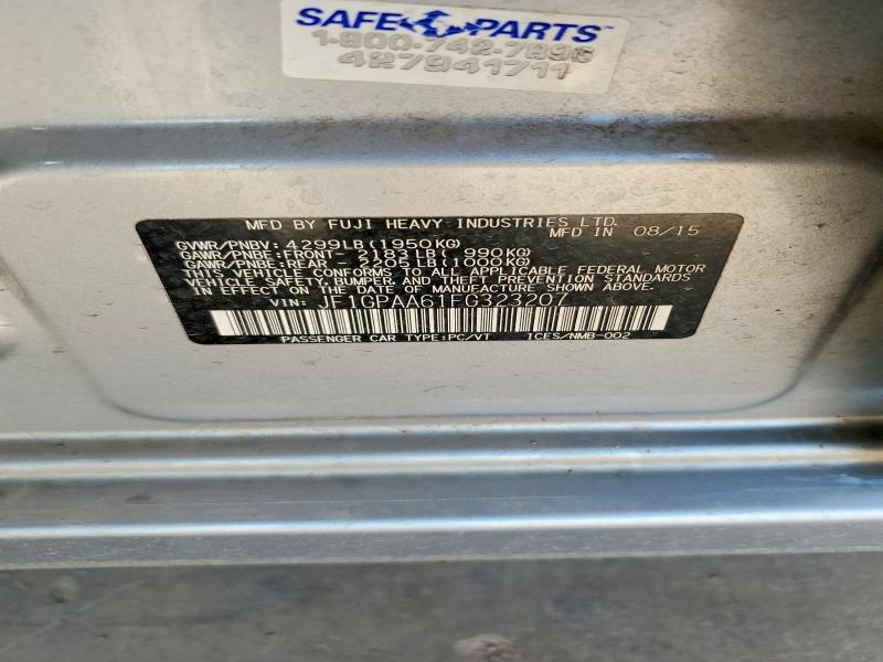 62522716 :رقم المزاد ، JF1GPAA61FG323207 vin ، 2015 Subaru Impreza مزاد بيع