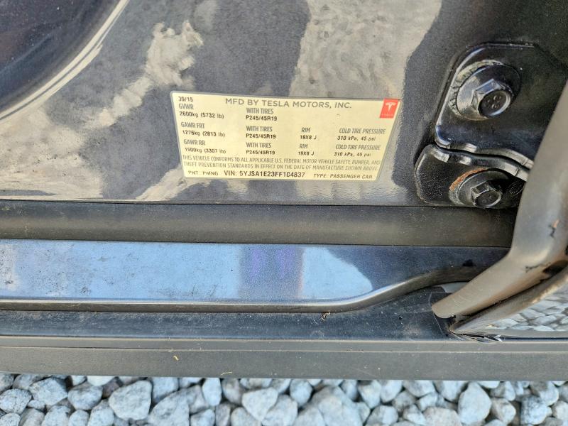 Aukcja sprzedaży 2015 Tesla Model S, vin: 5YJSA1E23FF104837, numer aukcji: 62630646