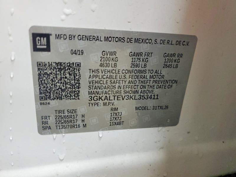 Aukcja sprzedaży 2019 Gmc Terrain, vin: 3GKALTEV3KL353411, numer aukcji: 60829296
