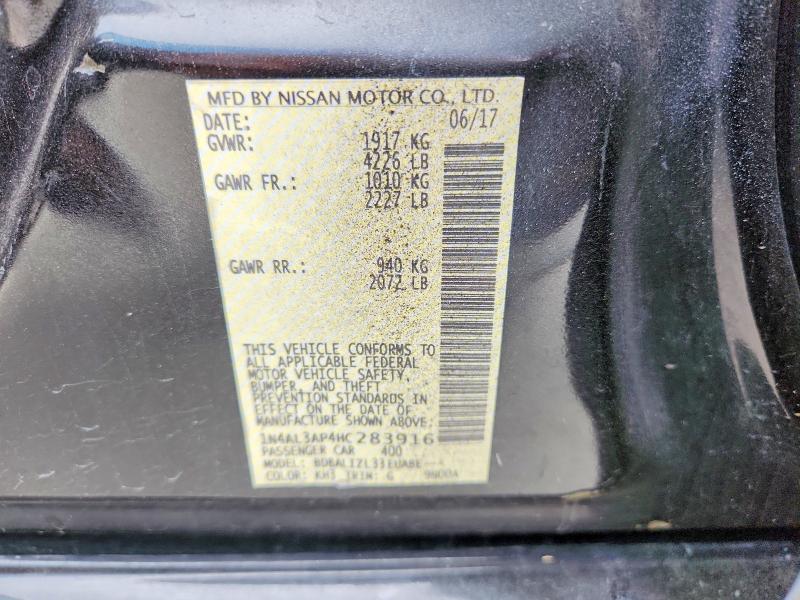 Aukcja sprzedaży 2017 Nissan Altima, vin: 1N4AL3AP4HC283916, numer aukcji: 60691836