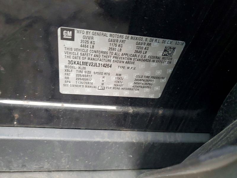 Aukcja sprzedaży 2018 Gmc Terrain, vin: 3GKALMEV2JL314264, numer aukcji: 62574556