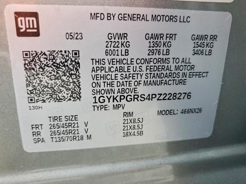 Aukcja sprzedaży 2023 Cadillac Xt6, vin: 1GYKPGRS4PZ228276, numer aukcji: 61045076