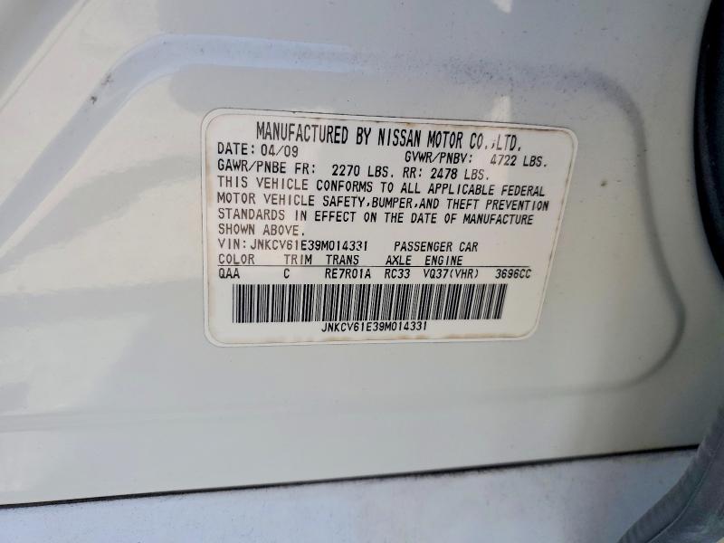 Продажа на аукционе авто 2009 Infiniti G37 Sedan, vin: JNKCV61E39M014331, номер лота: 61225336