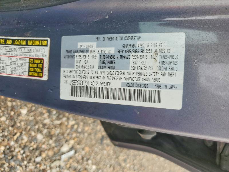 61172296 :رقم المزاد ، JM3ER293070114912 vin ، 2007 Mazda Cx-7 مزاد بيع