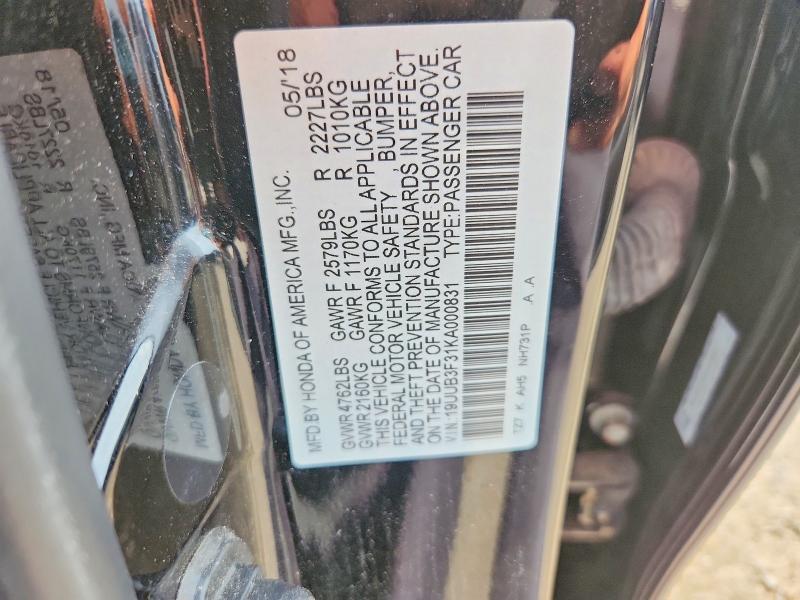 Продаж на аукціоні авто 2019 Acura Tlx, vin: 19UUB3F31KA000831, номер лоту: 59733056