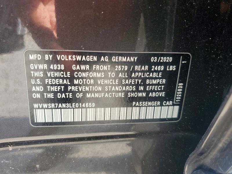 Aukcja sprzedaży 2020 Volkswagen Arteon, vin: WVWSR7AN3LE014659, numer aukcji: 85964725
