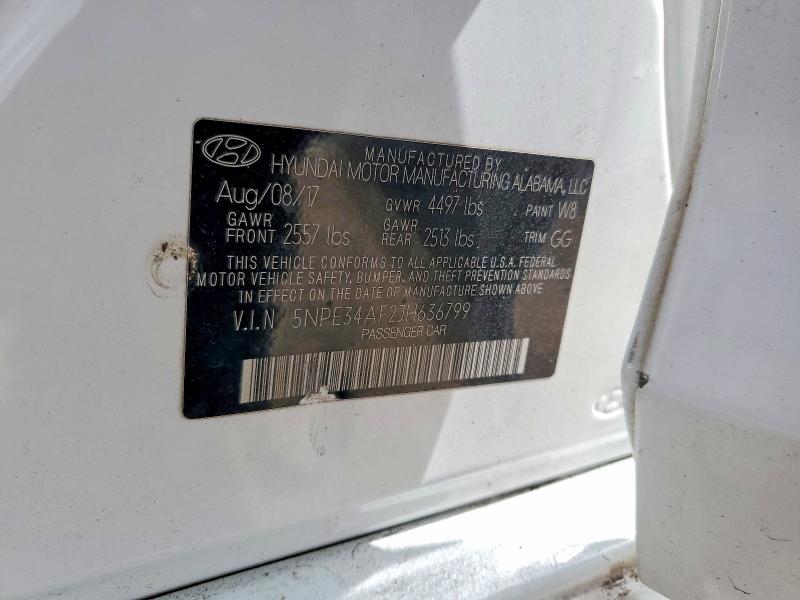 2018 Hyundai Sonata მანქანა იყიდება აუქციონზე, vin: 5NPE34AF2JH636799, აუქციონის ნომერი: 62114996
