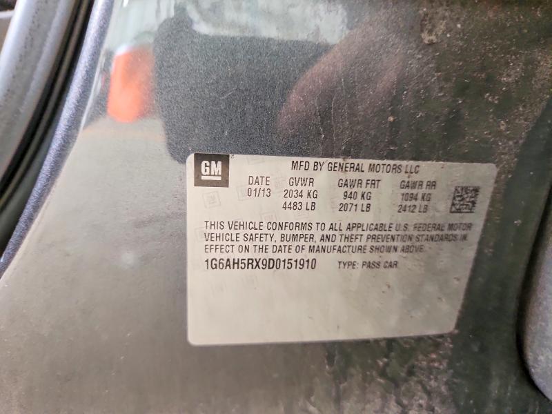 2013 Cadillac Ats მანქანა იყიდება აუქციონზე, vin: 1G6AH5RX9D0151910, აუქციონის ნომერი: 59683716