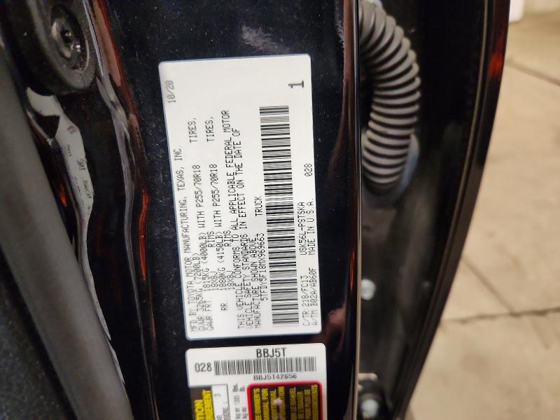 62514846 :رقم المزاد ، 5TFDY5F18MX969663 vin ، 2021 Toyota Tundra مزاد بيع