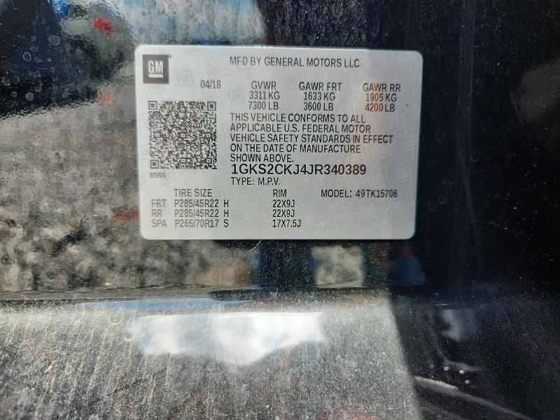Aukcja sprzedaży 2018 Gmc Yukon, vin: 1GKS2CKJ4JR340389, numer aukcji: 61424326