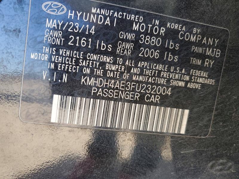 2015 Hyundai Elantra მანქანა იყიდება აუქციონზე, vin: KMHDH4AE3FU232004, აუქციონის ნომერი: 60439226