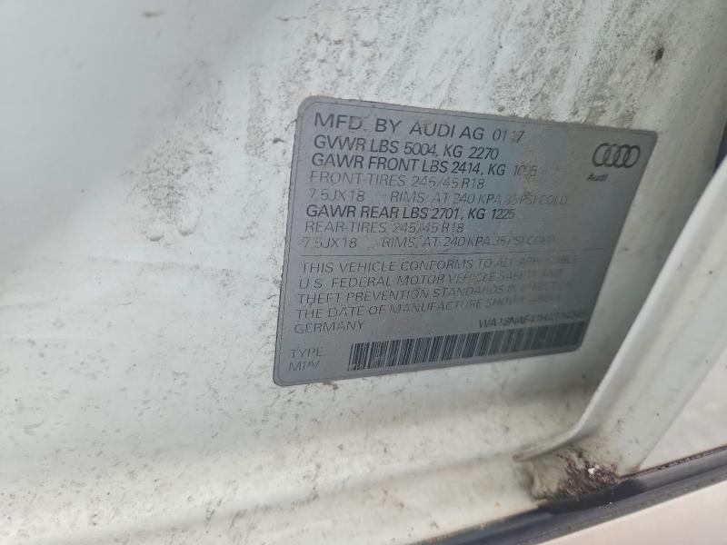 Продажа на аукционе авто 2017 Audi A4 Allroad, vin: WA18NAF41HA114349, номер лота: 61494556