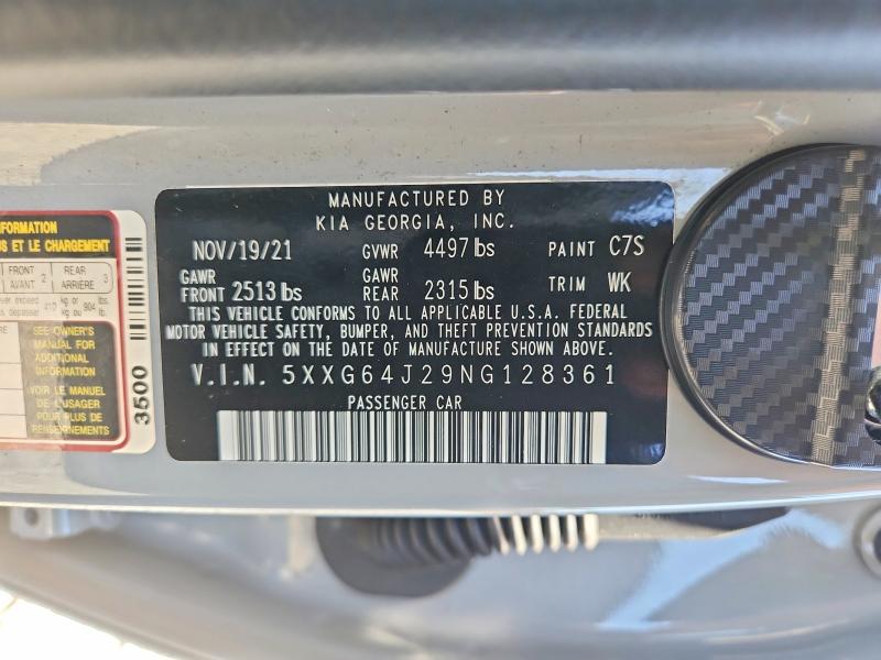Продажа на аукционе авто 2021 Kia K5, vin: 5XXG64J29NG128361, номер лота: 62074886