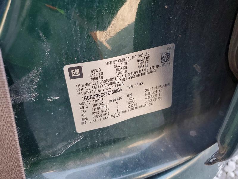 Продажа на аукционе авто 2015 Chevrolet Silverado, vin: 1GCRCREC8FZ150836, номер лота: 61945266