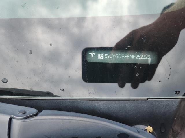 62576586 :رقم المزاد ، 5YJYGDEF8MF252329 vin ، 2021 Tesla Model Y مزاد بيع