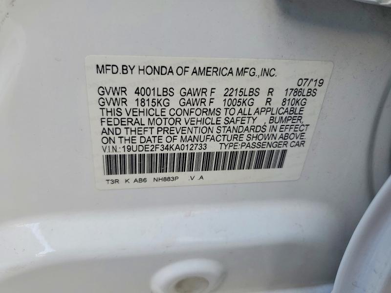 Aukcja sprzedaży 2019 Acura Ilx, vin: 19UDE2F34KA012733, numer aukcji: 62963526